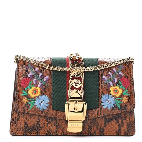 gucci snake embroidered bag|Gucci snake bag price.